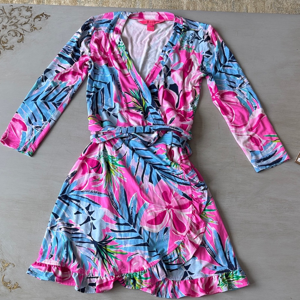 Lilly Pulitzer Pink and Blue Patterned Dress